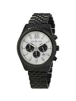 Lexington Chronograph Quartz Crystal Paved Dial Men's Watch MK8605