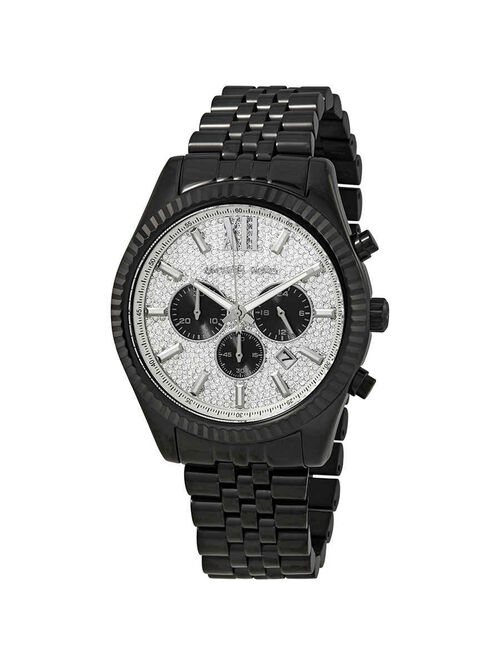 Michael Kors Lexington Chronograph Quartz Crystal Paved Dial Men's Watch MK8605