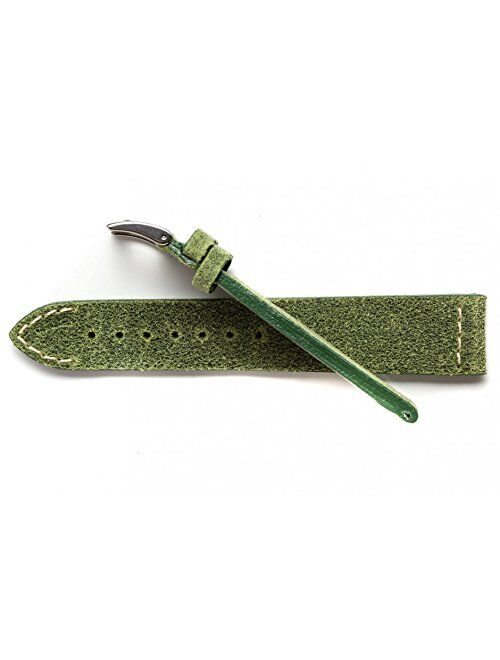 ColaReb 18mm Spoleto Green Leather Watch Strap