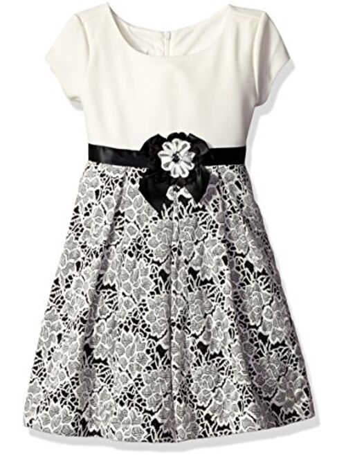 Bonnie Jean Girls' Short Sleeve Floral Knit Dress