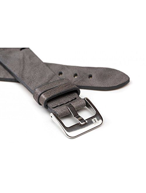 ColaReb 18mm Matera Grey Sheepskin Leather Watch Strap