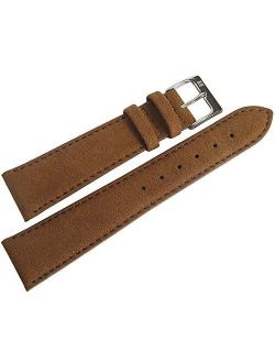 ColaReb EcoSuede 18mm Brown Vegan Faux Suede Leather Watch Strap