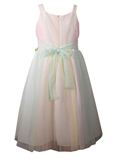 Bonnie Jean Little Girls Special Occasion Dress - Rainbow Pastel