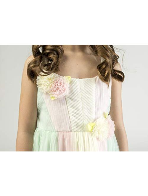 Bonnie Jean Little Girls Special Occasion Dress - Rainbow Pastel