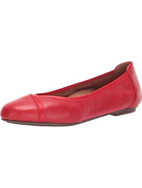 Vionic Women's Spark Caroll Ballet Flat - Ladies Dress Casual Shoes with Concealed Orthotic Arch Support Cherry