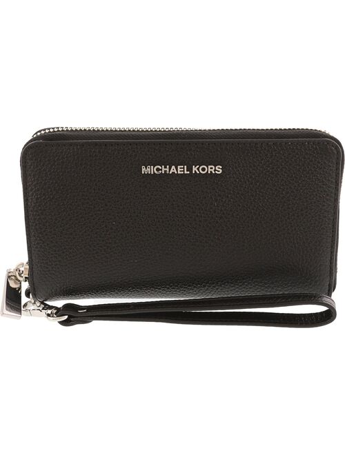 Michael Kors Smartphone Ladies Large Black Leather Wristlet 32F6SM9E3L001