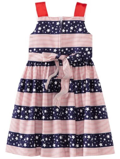 Bonnie Jean Little Girls' Navy Stars And Stripes Print Sundress