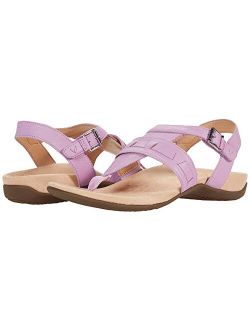 Women's Lupe Flat Sandal - with Hook and Loop Closure and Concealed Orthotic Arch Support