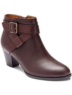 Ladies Boots with Concealed Orthotic Arch Support Vionic Womens Upright Trinity Ankle Boot 