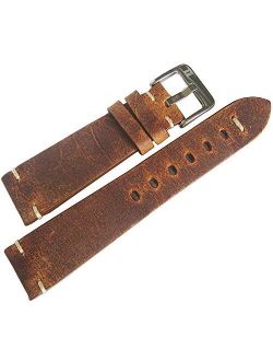 ColaReb 20mm Firenze Rust Brown Leather Quick Release Watch Strap