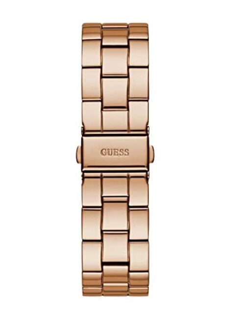 GUESS Women's Analog Watch with Stainless Steel Strap, Rose Gold, 17 (Model: U1295L4)