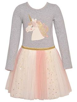 Unicorn Dress with Rainbow Tutu for Baby Toddler and Little Girls