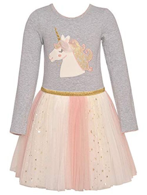 Bonnie Jean Unicorn Dress with Rainbow Tutu for Baby Toddler and Little Girls