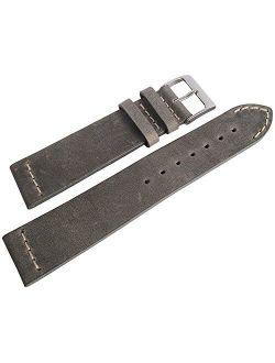 ColaReb 18mm Venezia Grey Leather Watch Strap