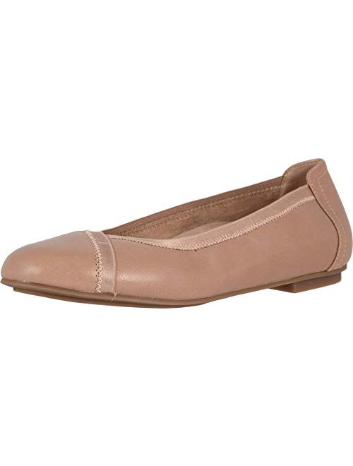 Vionic Women's Spark Caroll Ballet Flat - Ladies Dress Casual Shoes with Concealed Orthotic Arch Support Tan