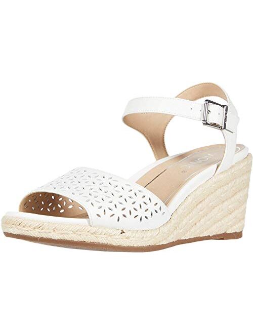 Vionic Women's Tulum Ariel Wedge Sandal - Ladies Espadrille Sandals Concealed Orthotic Support