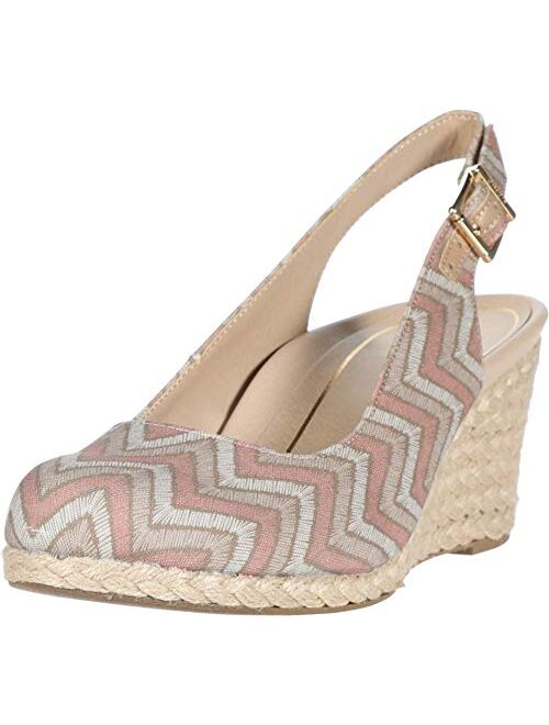 Vionic Women's Aruba Coralina Slingback Wedge - Espadrille Wedges with Concealed Orthotic Arch Support