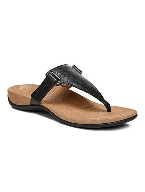 Vionic Women's Rest Wanda Toe Post Sandal- Ladies Sandals That Include Three-Zone Comfort with Orthotic Insole Arch Support