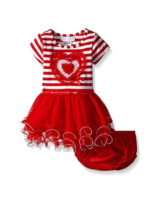 Bonnie Jean Baby Girls' Heart Applique Tutu Red Dress