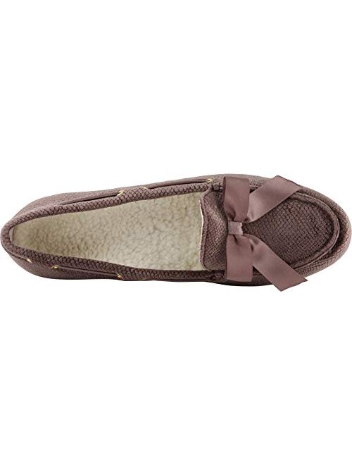 Vionic Women's Haven Alice Holiday Slipper - Ladies Moccasin Concealed Orthotic Arch Support