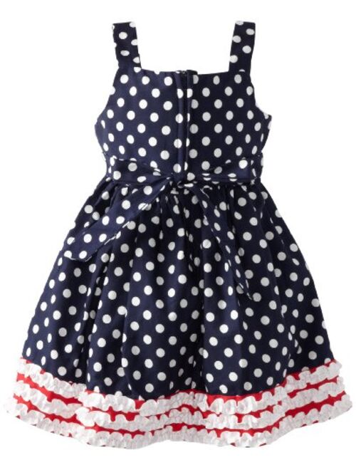 Bonnie Jean Little Girls' Dot and Rusching Trim Sundress