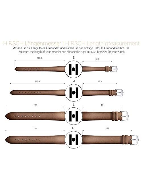 Hirsch James Calf Leather Watch Strap - Caoutchouc Performance Core - 18mm, 20mm, 22mm - Length - Attachment Width / Buckle Width - Quick Release Watch Band