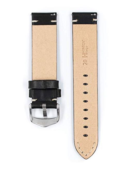 Hirsch Ranger Calfskin Leather Watch Strap - 18mm, 20mm, 22mm, 24mm - Length - Attachment Width / Buckle Width - Quick Release Watch Band