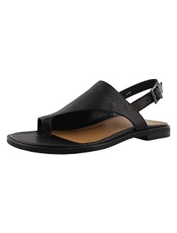 Women's Citrine Ella Flat Sandal- with Hook and Loop Closure and Concealed Orthotic Arch Support