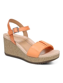 Women's Hoola Aileen Backstap Wedges- Ladies Wedge Sandals That Include Three-Zone Comfort with Orthotic Insole Arch Support