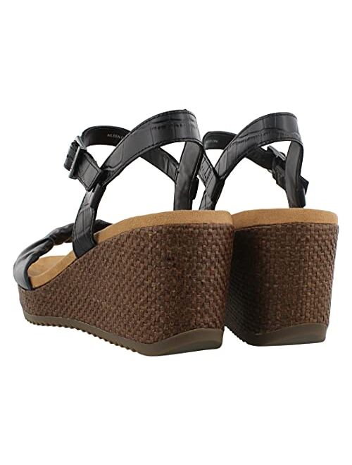 Vionic Women's Hoola Aileen Backstap Wedges- Ladies Wedge Sandals That Include Three-Zone Comfort with Orthotic Insole Arch Support