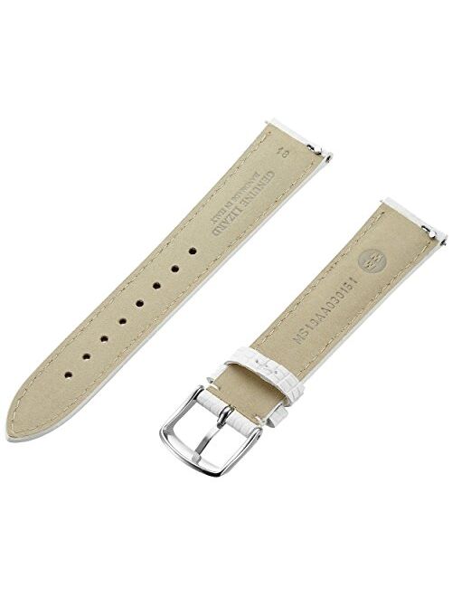 MICHELE MS16AA030151 16mm Leather Lizard White Watch Strap