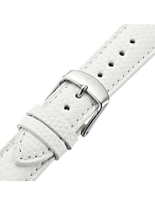 MICHELE MS16AA030151 16mm Leather Lizard White Watch Strap