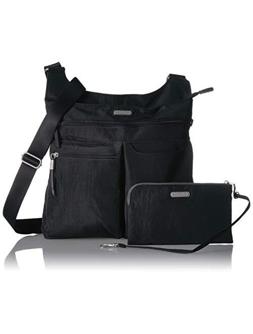 Baggallini On Track Zip Crossbody Bag with RFID Phone Wristlet