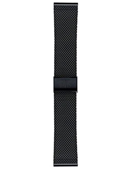 Davis 22mm Adjustable Mesh Steel Milanese Watch Strap