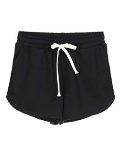 Yimoon Women's Casual Elastic Waist Pajama Shorts Athletic Gym Yoga Shorts
