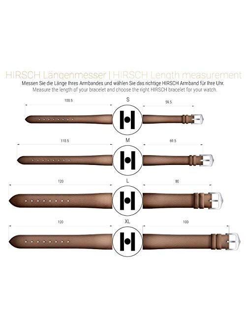 Hirsch Tiger Calf Leather Watch Strap - Performance Caoutchouc Core - 18mm, 20mm, 21mm, 22mm, 24mm - Length - Attachment Width / Buckle Width - Quick Release Watch Band