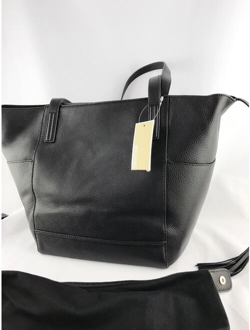 Michael Kors Ashbury Large Grab Shoulder Bag Black Leather Zip Pouch Tassle