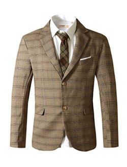 Hanayome Men's Plaid Suit Separate Jacket 2017 New Blazer Outerwear