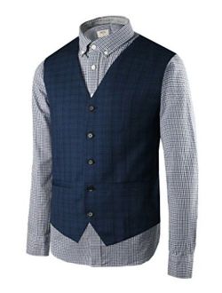 Hanayome Men's Separate Suit Vest Formal Wedding Groomsman Waistcoat More Style