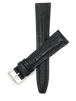 Bandini Leather Watch Band Strap - Lizard Pattern - Glossy Finish - 4 Colors - 12mm, 14mm, 16mm, 18mm, 20mm