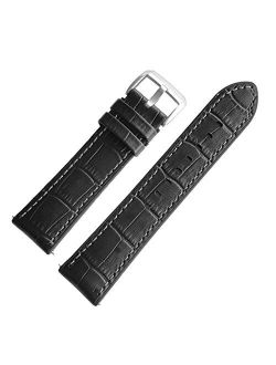 Dura Straps Leather Watch Bands Alligator Grain Straps with Silicone Backing for Men and Women (Brown,22mm)
