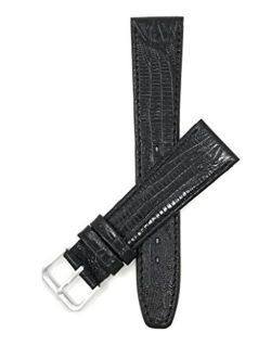 Bandini Leather Watch Band Strap - Lizard Pattern - Slim - 4 Colors - 10mm, 12mm, 14mm, 16mm, 18mm, 20mm