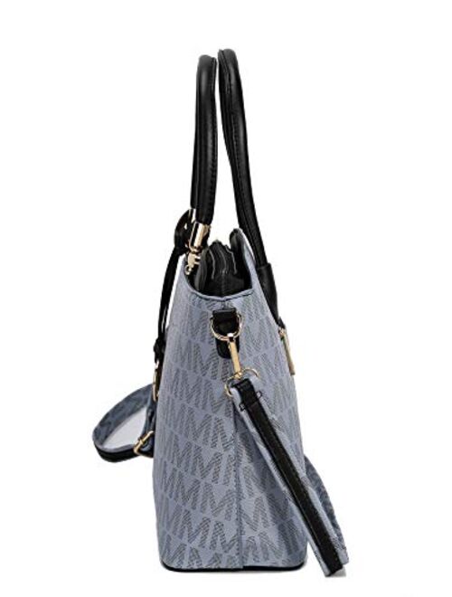 MKF Collection Mia K Collection Shoulder Bag for Women, Crossbody Purse & Wristlet: PU Leather Satchel Pocketbook 3 PCs Handbag Set