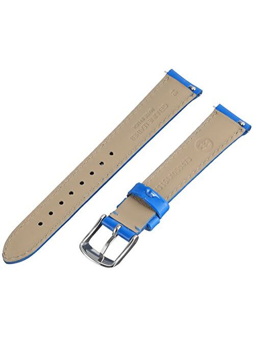 MICHELE MS16AA050473 16mm Patent Leather Blue Watch Strap