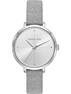 Women's Charley Silver Leather Watch MK2793