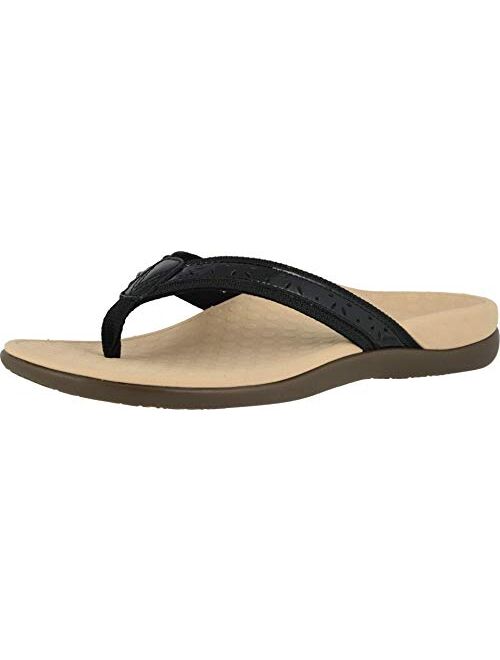 Vionic Women's Casandra Toe-post Sandal - Ladies Everyday Sandals with Concealed Orthotic Arch Support