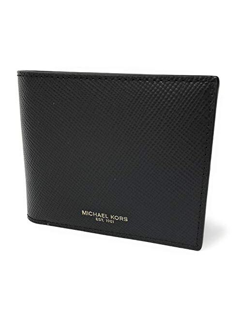 Michael Kors Men's Harrison Billfold with Passcase Wallet No Box Included (Black)