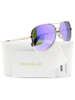 MK5004 Chelsea Aviator Sunglasses Rose Gold w/Purple Mirror (1003/4V) MK 5004 10034V 59mm Authentic