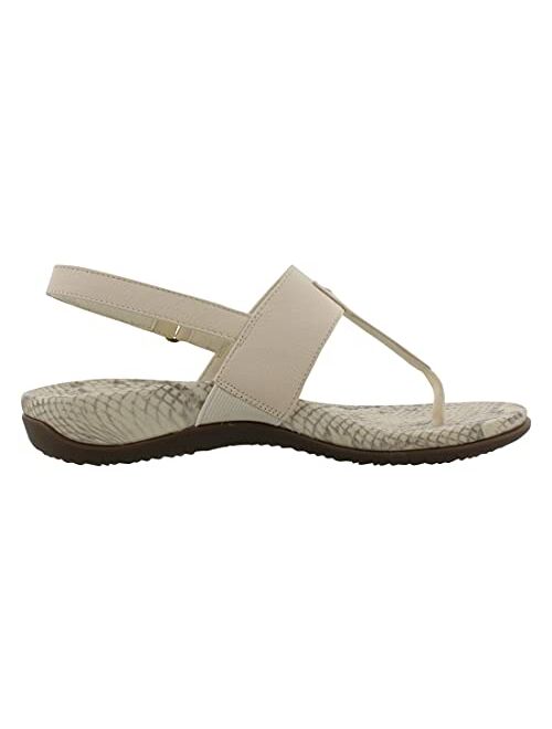 Vionic Women's Rest Tala T-Strap Sandal - Ladies Comforable Flat Sandals That Include Three-Zone Comfort with Orthotic Insole Arch Support