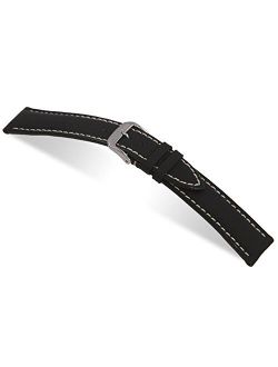 RIOS1931 Polo - Water Resistant Caoutchouc Rubber Watch Band with White Stitching 114x82